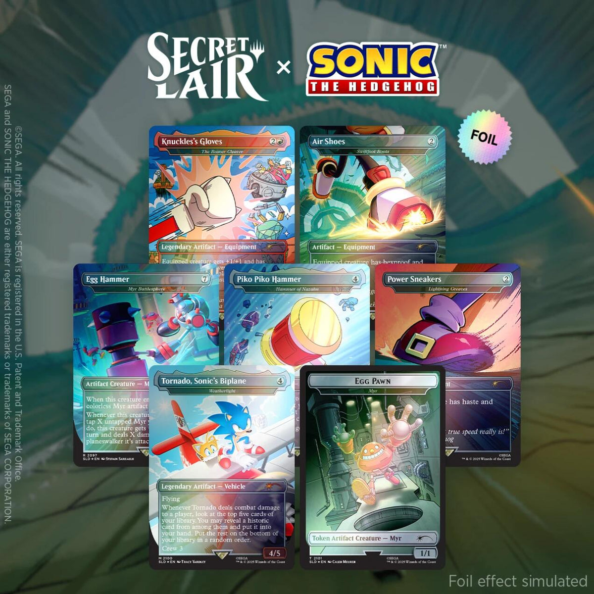 Secret Lair: Drop Series - Secret Lair x Sonic the Hedgehog (Turbo Gear - Rainbow Foil)