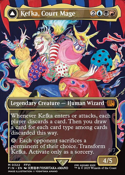 Kefka, Court Mage // Kefka, Ruler of Ruin (Borderless) (0322) [FINAL FANTASY]