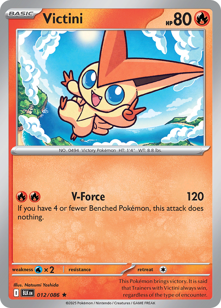 Victini (012/086) (Master Ball Pattern) [Scarlet & Violet: Black Bolt]