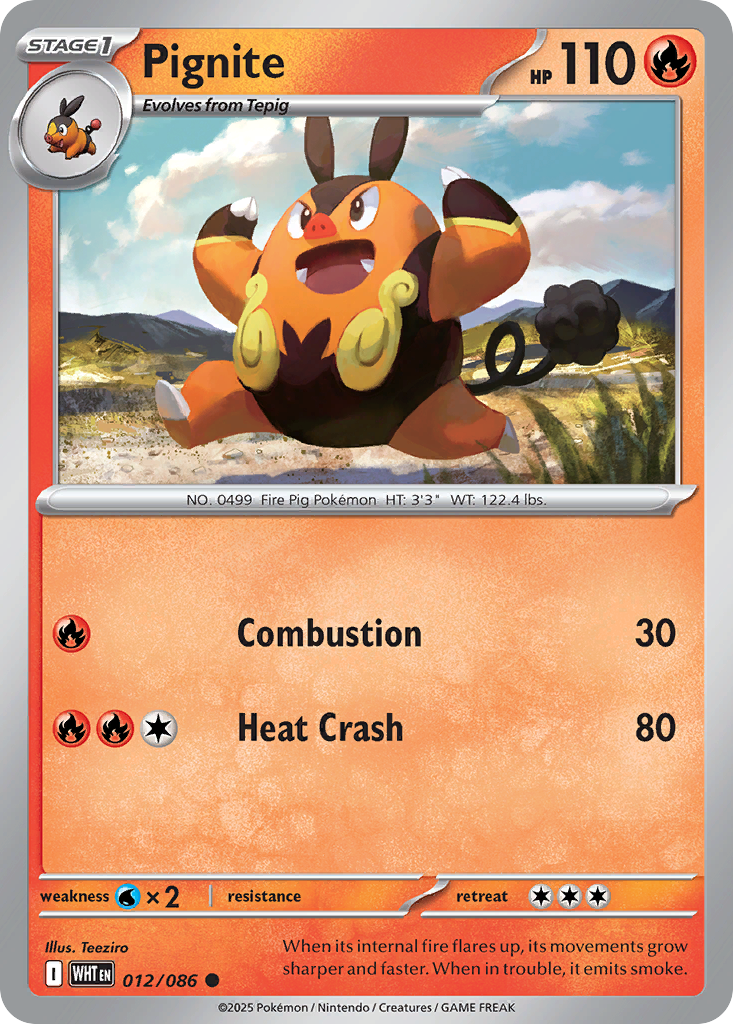 Pignite (012/086) (Master Ball Pattern) [Scarlet & Violet: White Flare]