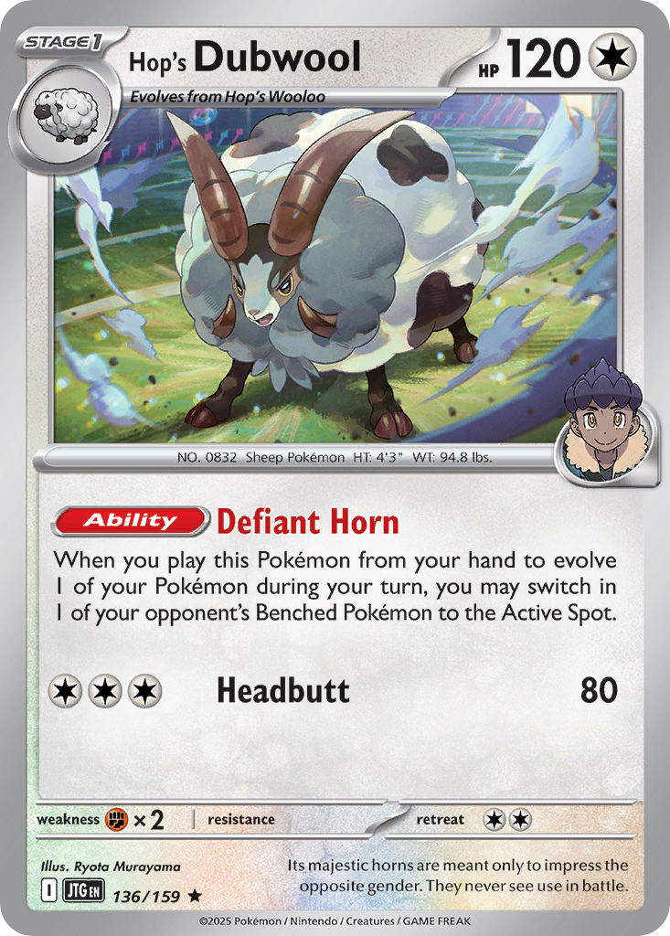 Hop's Dubwool (136/159) (Best Buy Exclusive) [Scarlet & Violet: Journey Together]