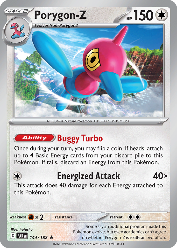 Porygon-Z (144/182) (Cosmos Holo) [Scarlet & Violet: Paradox Rift]