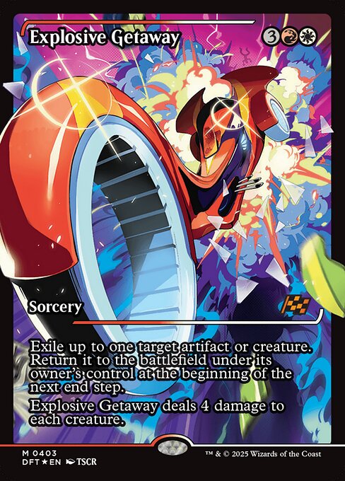 Explosive Getaway (Showcase Fracture Foil) (Japanese) [Aetherdrift]
