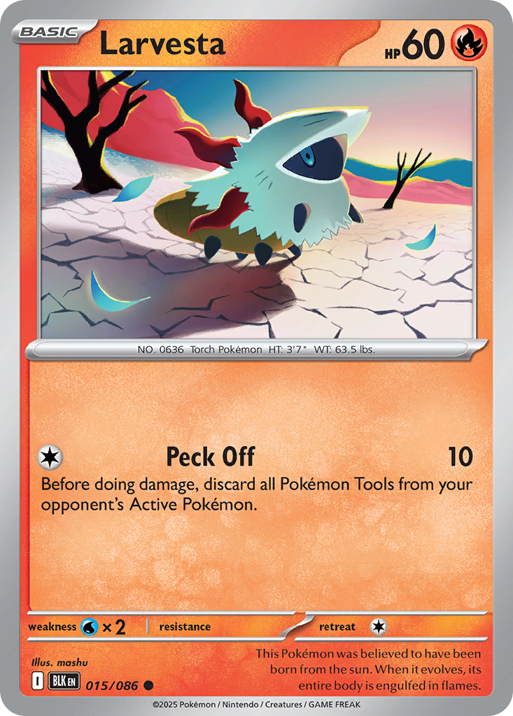 Larvesta (015/086) (Poke Ball Pattern) [Scarlet & Violet: Black Bolt]
