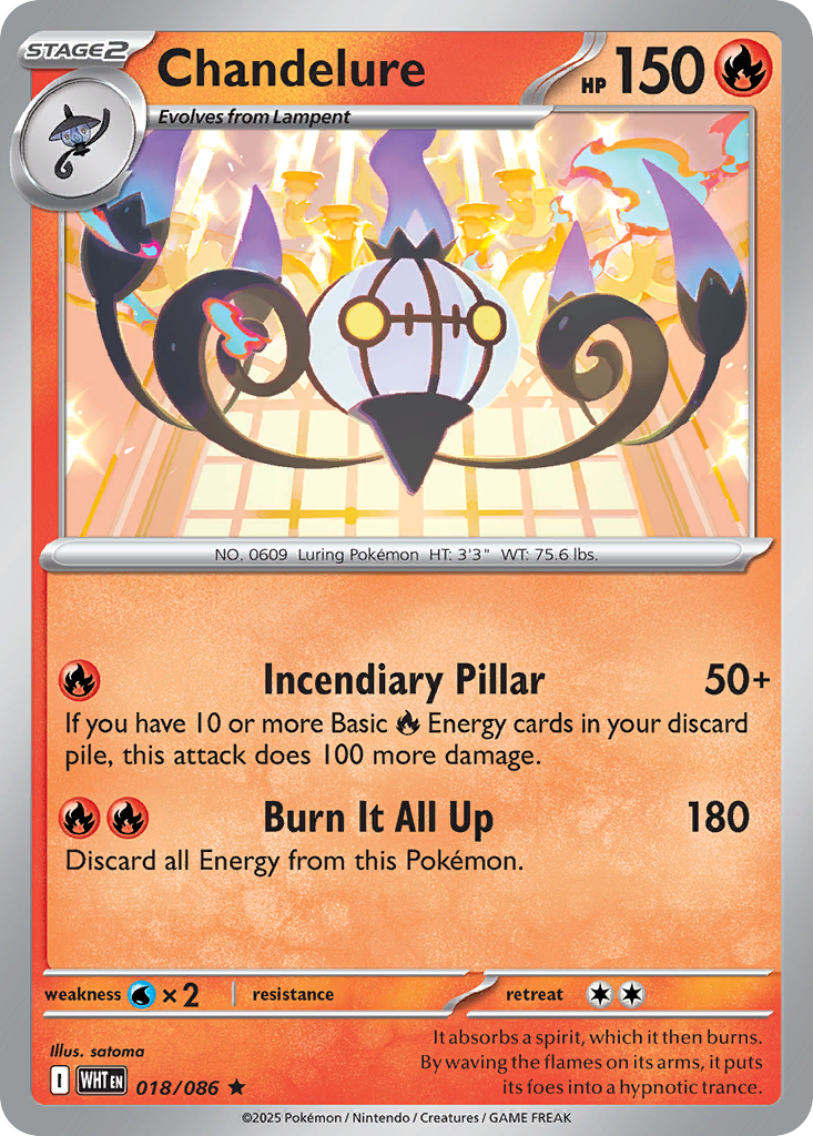 Chandelure (018/086) (Master Ball Pattern) [Scarlet & Violet: White Flare]