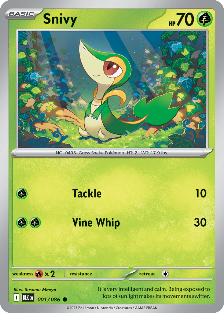 Snivy (001/086) (Master Ball Pattern) [Scarlet & Violet: Black Bolt]
