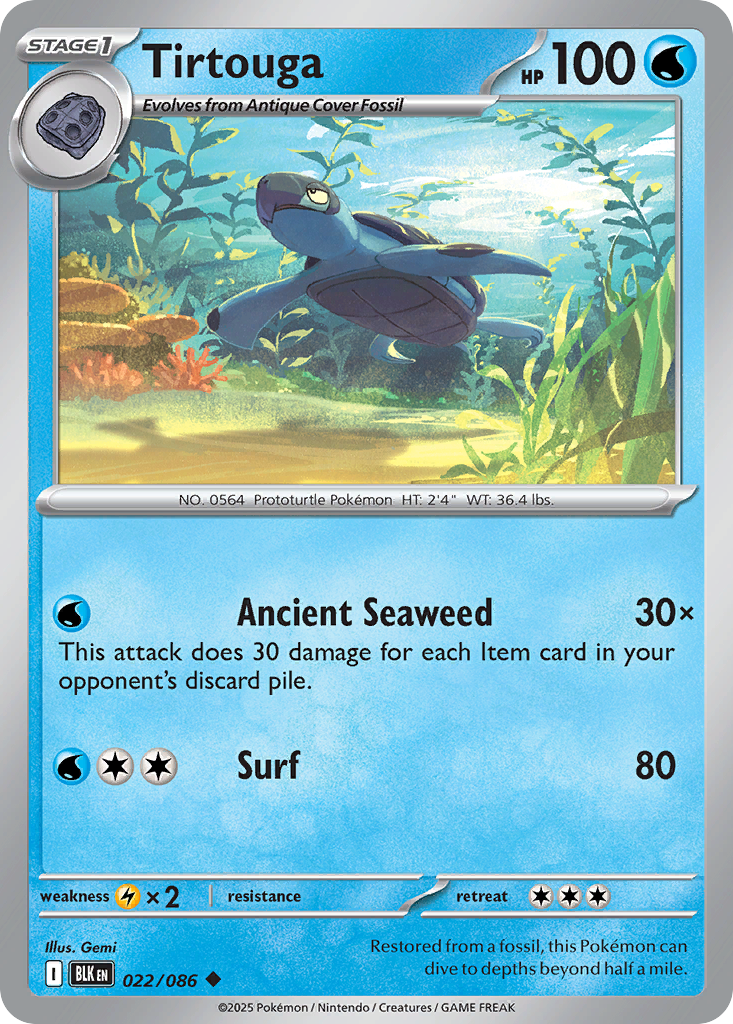 Tirtouga (022/086) (Master Ball Pattern) [Scarlet & Violet: Black Bolt]