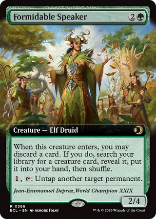 Formidable Speaker (Extended Art) [Lorwyn Eclipsed]