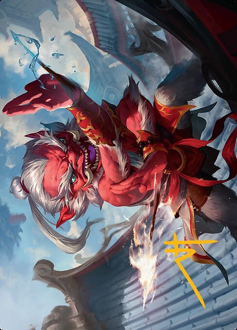 Devoted Duelist Art Card (15/54) (Gold-Stamped Signature) [Tarkir: Dragonstorm Art Series]