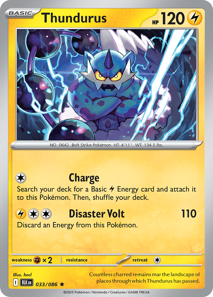 Thundurus (033/086) (Master Ball Pattern) [Scarlet & Violet: Black Bolt]