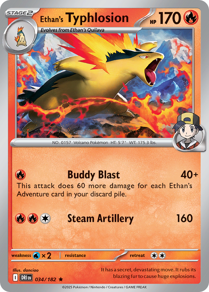Ethan's Typhlosion (034/182) (Deck Exclusive) [Scarlet & Violet: Destined Rivals]