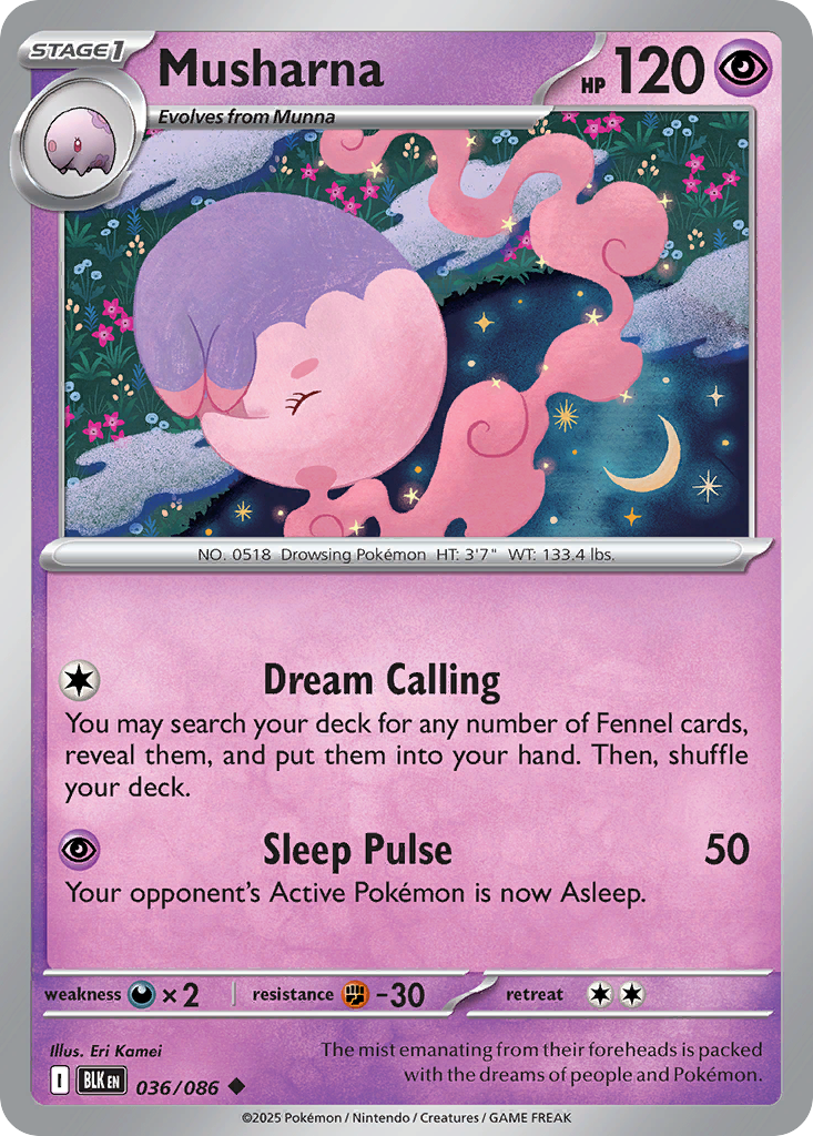 Musharna (036/086) (Master Ball Pattern) [Scarlet & Violet: Black Bolt]