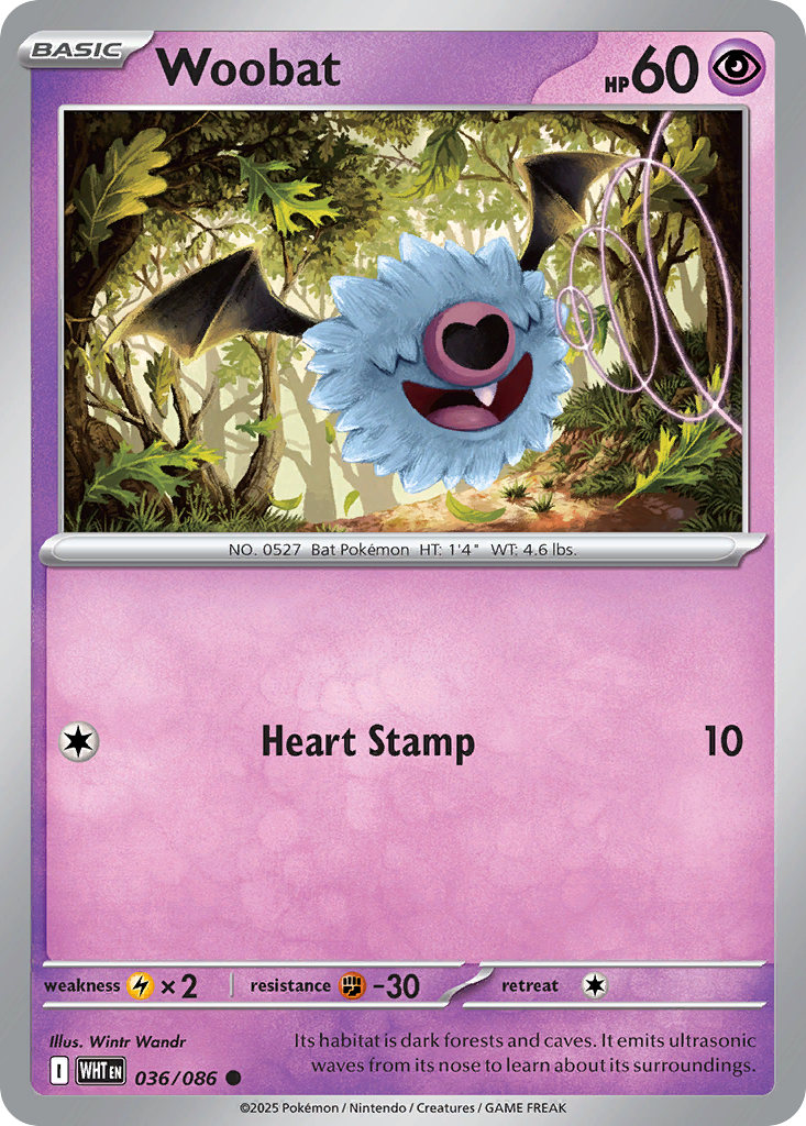 Woobat (036/086) (Poke Ball Pattern) [Scarlet & Violet: White Flare]