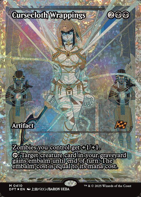 Cursecloth Wrappings (Showcase) (Fracture Foil) [Aetherdrift]