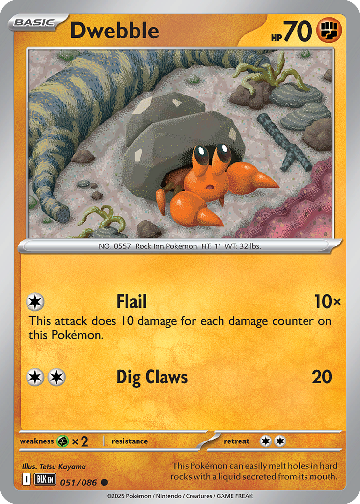 Dwebble (051/086) (Master Ball Pattern) [Scarlet & Violet: Black Bolt]