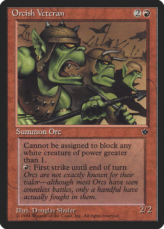 Orcish Veteran (Douglas Shuler) [Fallen Empires]