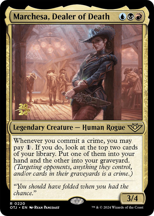 Marchesa, Dealer of Death [Outlaws of Thunder Junction Prerelease Promos]