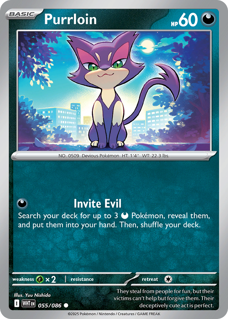 Purrloin (055/086) (Poke Ball Pattern) [Scarlet & Violet: White Flare]