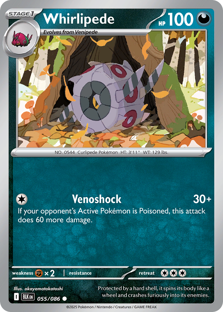 Whirlipede (055/086) (Poke Ball Pattern) [Scarlet & Violet: Black Bolt]