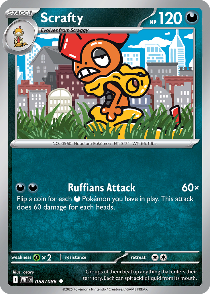 Scrafty (058/086) (Master Ball Pattern) [Scarlet & Violet: White Flare]
