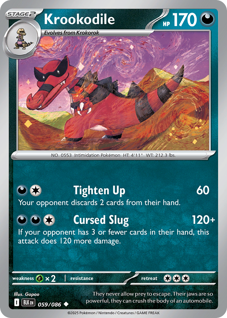 Krookodile (059/086) (Master Ball Pattern) [Scarlet & Violet: Black Bolt]