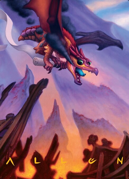 Scavenger Regent Art Card (45/54) (Gold-Stamped Signature) [Tarkir: Dragonstorm Art Series]