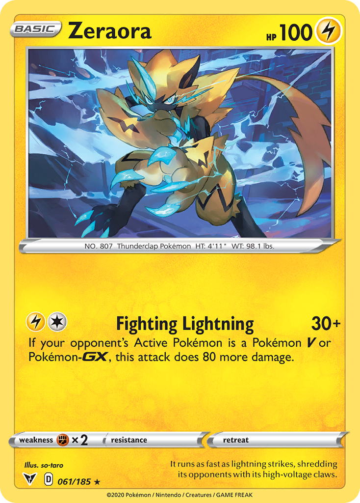 Zeraora (061/185) (Cosmos Holo) [Sword & Shield: Vivid Voltage]