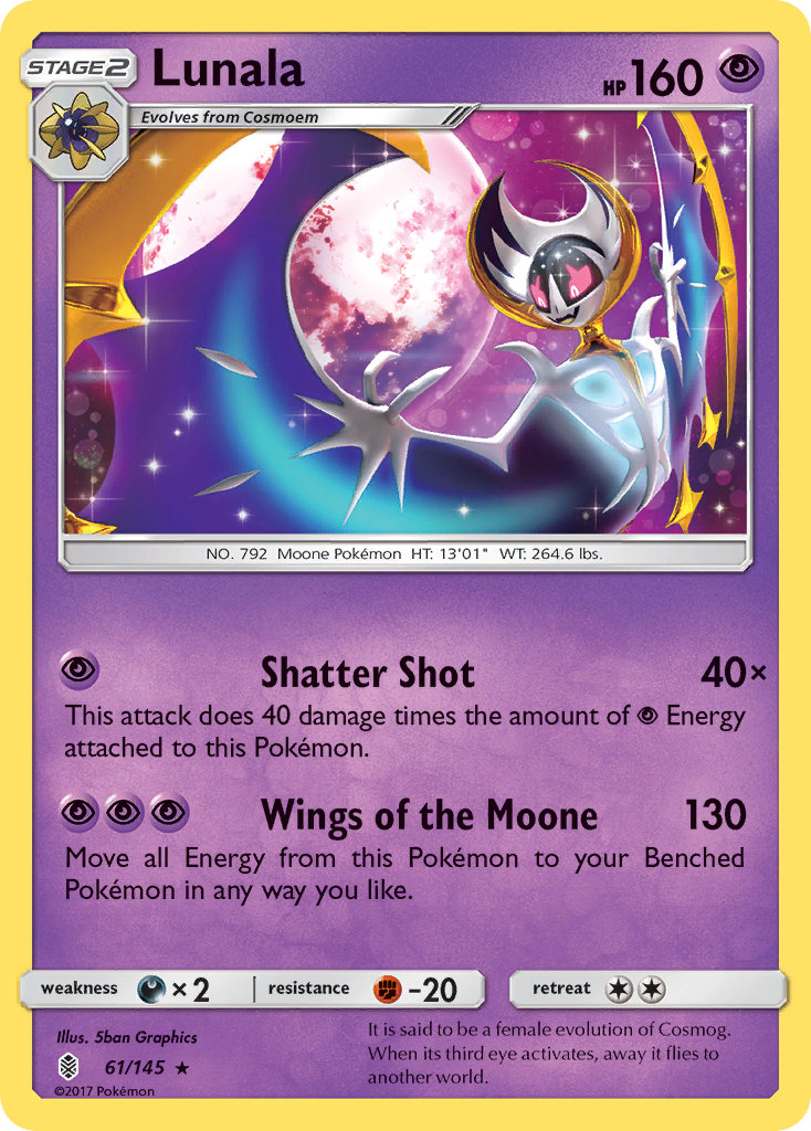 Lunala (061/145) (Water Web Holo) [Sun & Moon: Guardians Rising]