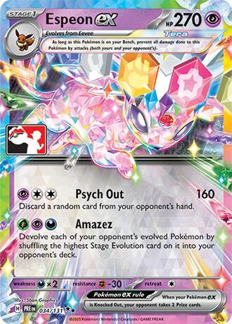 Espeon ex (034/131) [Prize Pack Series Seven]