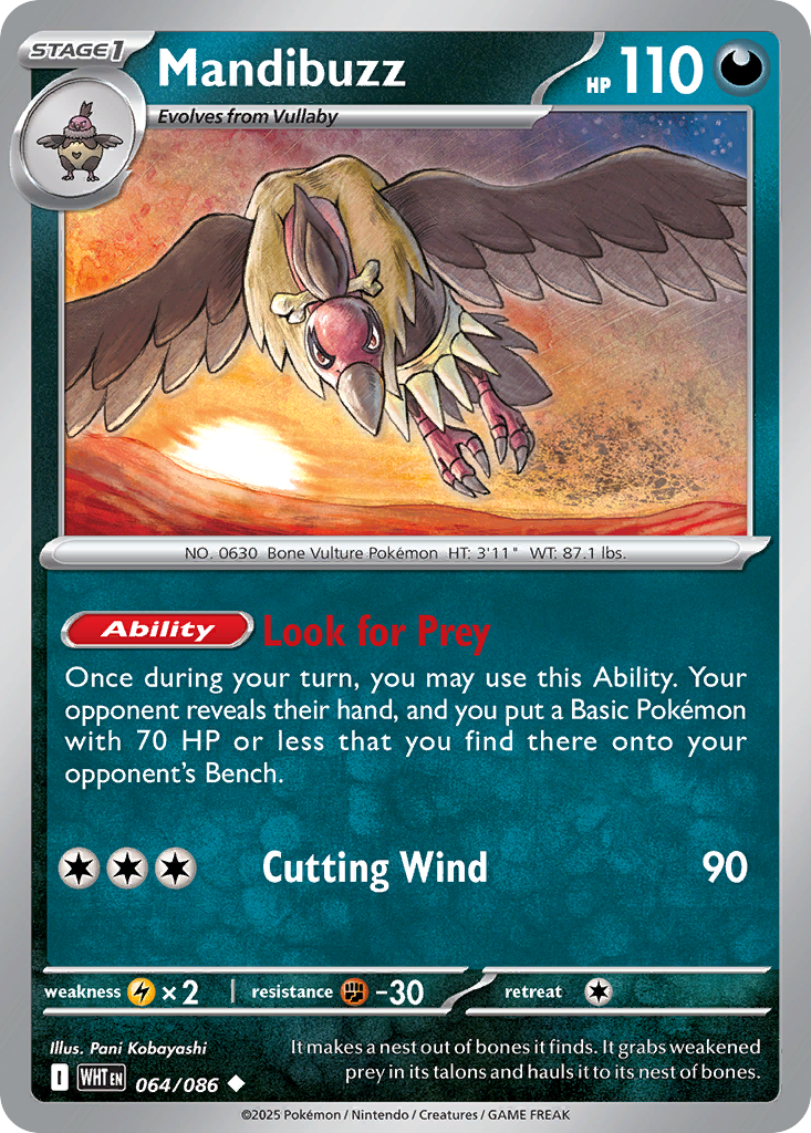 Mandibuzz (064/086) (Master Ball Pattern) [Scarlet & Violet: White Flare]