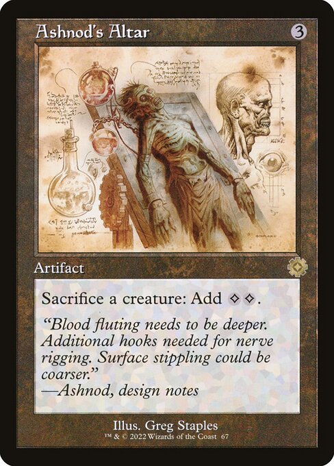 Ashnod's Altar (Retro Schematic) (Serialized) [The Brothers' War Retro Artifacts]