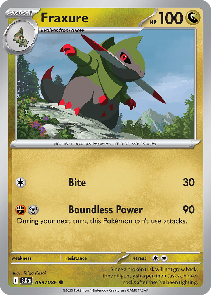 Fraxure (069/086) (Poke Ball Pattern) [Scarlet & Violet: Black Bolt]