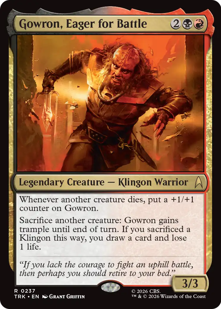 Gowron, Eager for Battle [Star Trek]