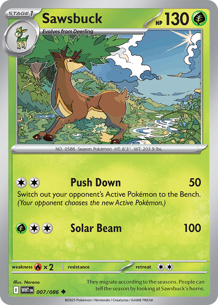 Sawsbuck (007/086) (Master Ball Pattern) [Scarlet & Violet: White Flare]