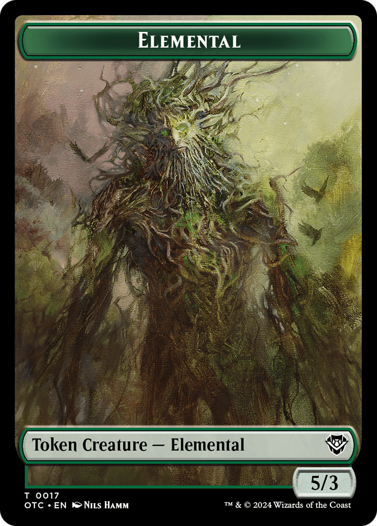 Insect // Elemental (0017) Double-Sided Token [Outlaws of Thunder Junction Commander Tokens]