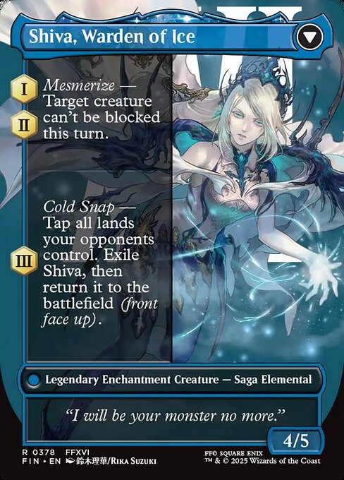 Jill, Shiva's Dominant // Shiva, Warden of Ice (Borderless) [FINAL FANTASY] (reverso)