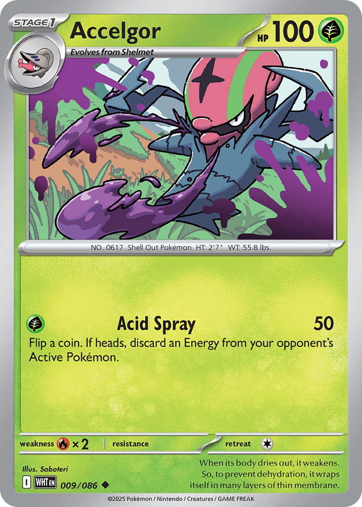Accelgor (009/086) (Master Ball Pattern) [Scarlet & Violet: White Flare]