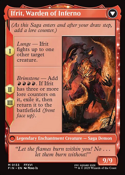 Clive, Ifrit's Dominant // Ifrit, Warden of Inferno - Cara 2