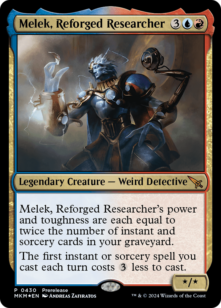 Melek, Reforged Researcher [Murders at Karlov Manor Prerelease Promos]