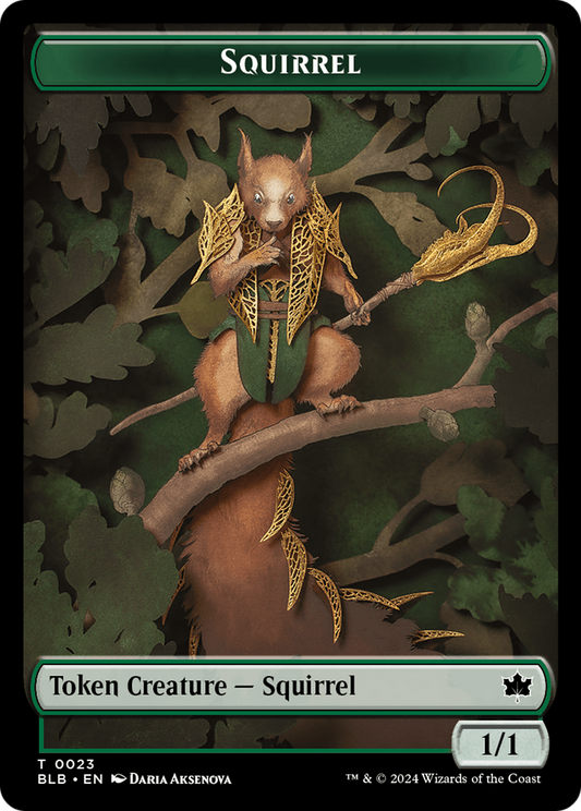 Squirrel // Darkstar Augur Double-Sided Token [Bloomburrow Tokens]