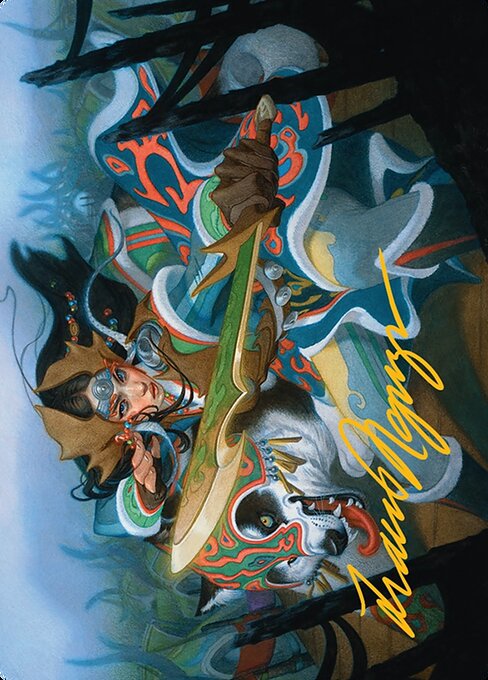 Eshki Dragonclaw Art Card (23/54) (Gold-Stamped Signature) [Tarkir: Dragonstorm Art Series]