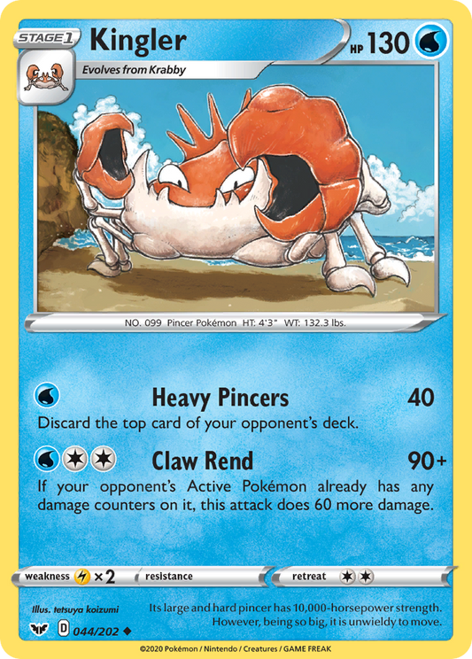 Kingler (044/202) [Sword & Shield: Base Set]