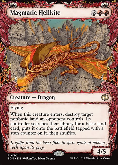Magmatic Hellkite (Showcase) [Tarkir: Dragonstorm]
