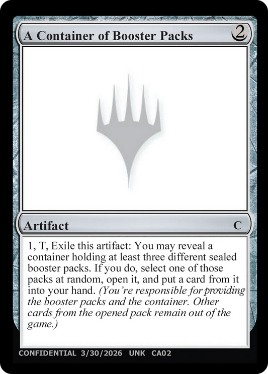 A Container of Booster Packs [Unknown Event]