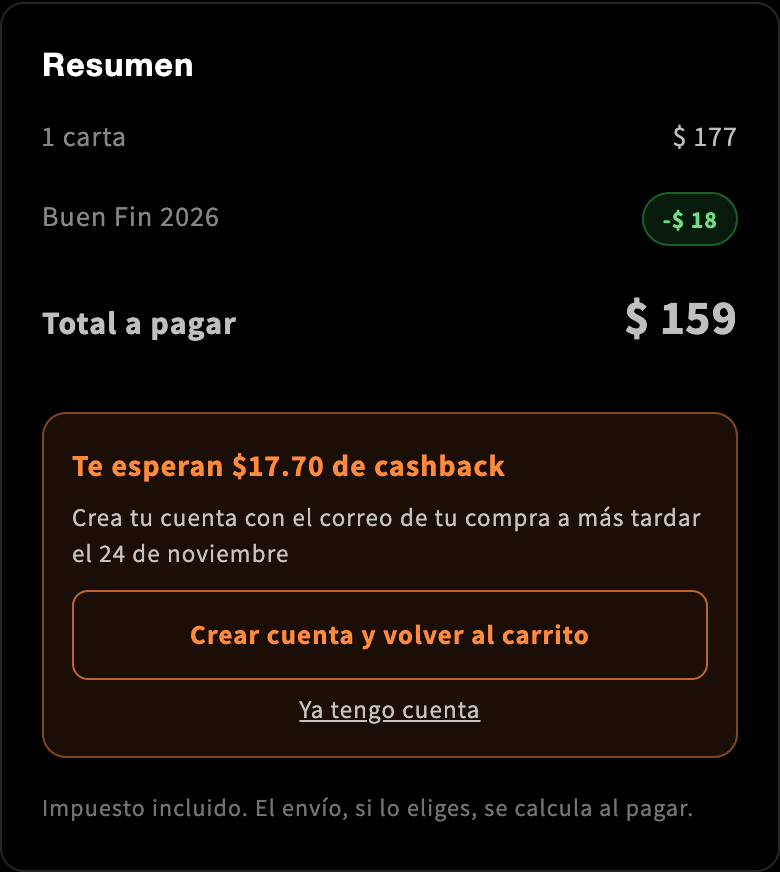 Recibe tu cashback