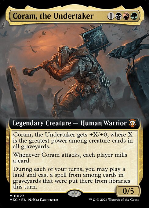 Coram, the Undertaker (Extended Art) [Modern Horizons 3 Commander]