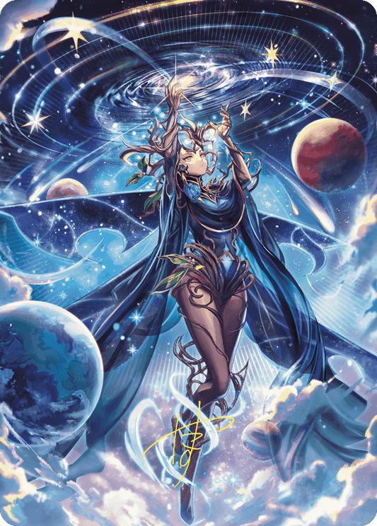 Omniscience Anime Art Card (Gold-Stamped Signature) [Wilds of Eldraine Art Series]