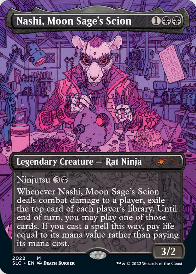 Nashi, Moon Sage's Scion (Borderless) [Secret Lair Countdown Kit]