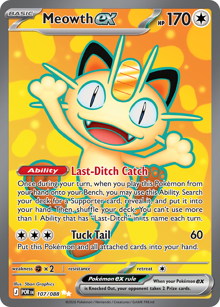 Meowth ex (107/088) [Mega Evolution: Perfect Order]