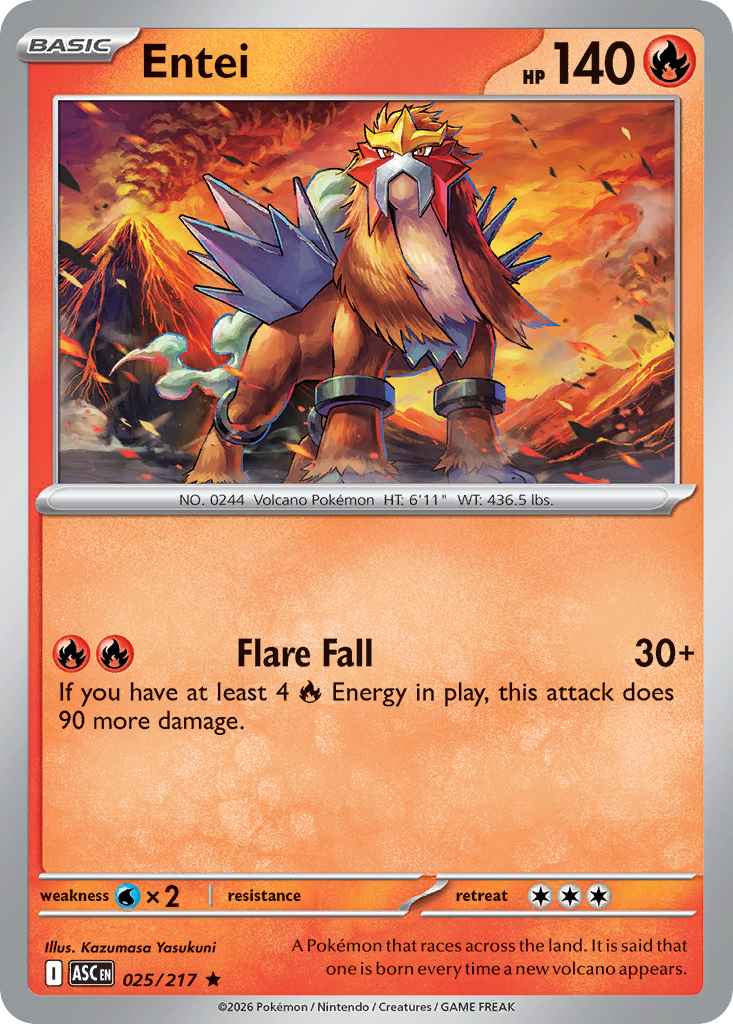 Entei (025/217) (Energy Symbol Pattern) [Mega Evolution: Ascended Heroes]